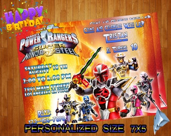 Power Ranger Invite Etsy