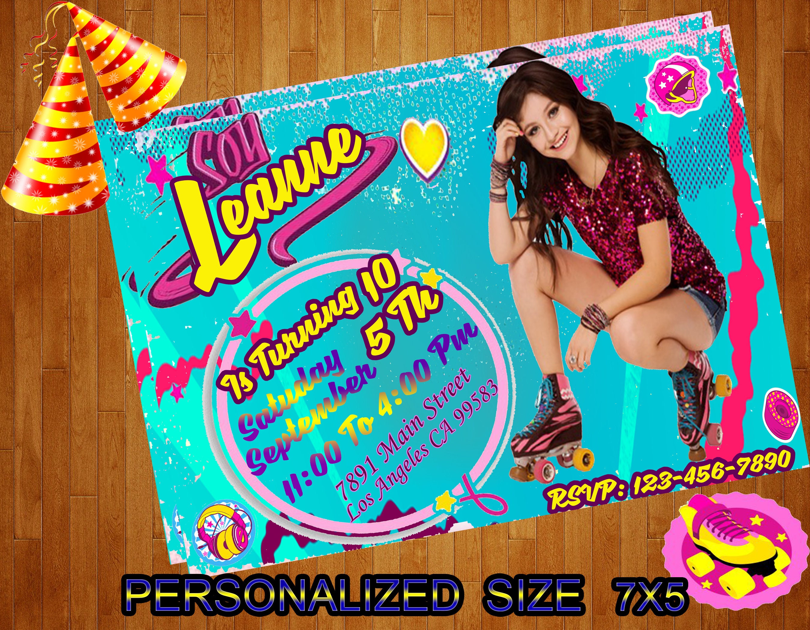 Invitation Soy Luna Invitation Danniversaire Soy Luna Etsy Canada