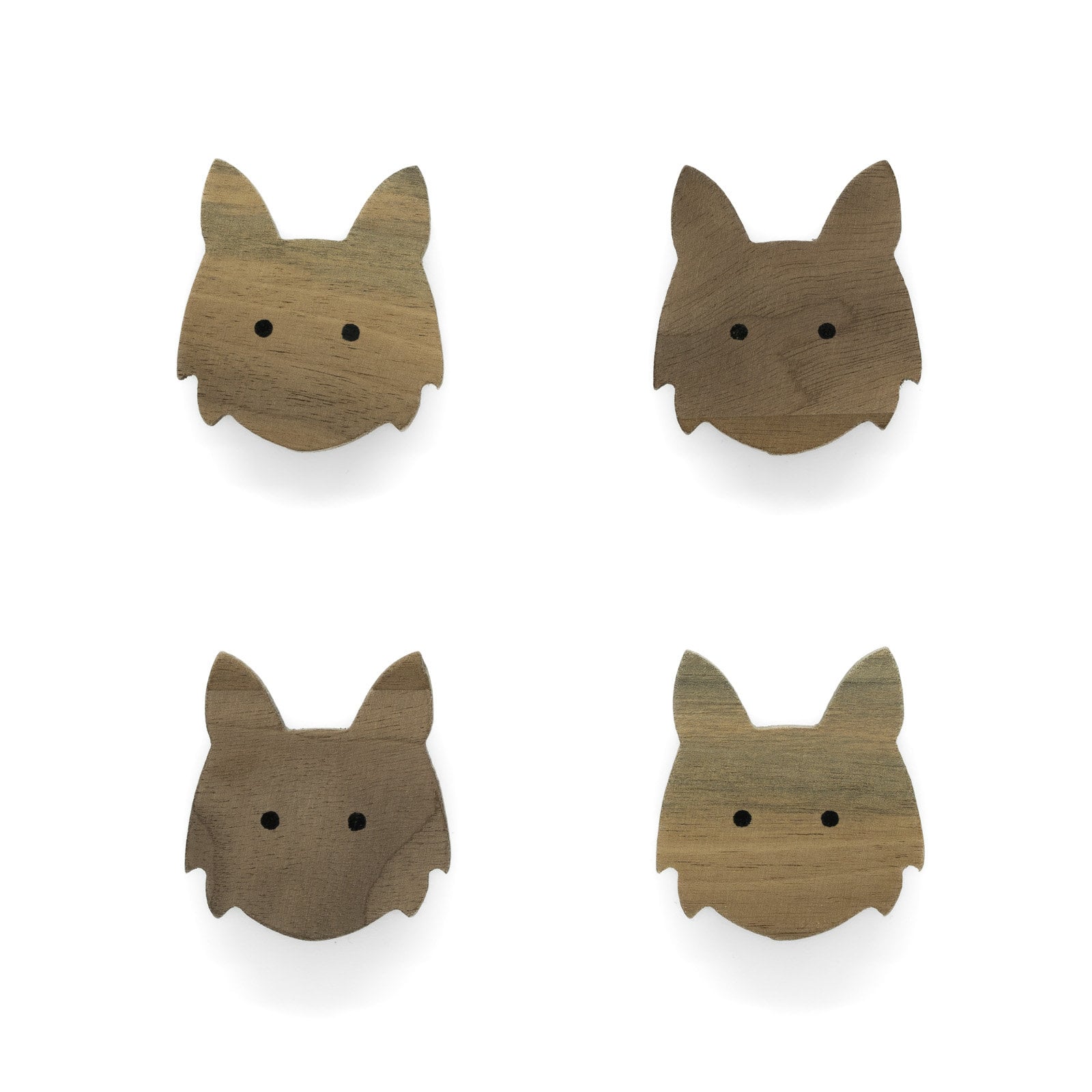 Maniglie Per Mobili Bambini - Legno Di Quercia, Motivi Animali (Elefante, Leone, Ippopotamo, Giraffa)