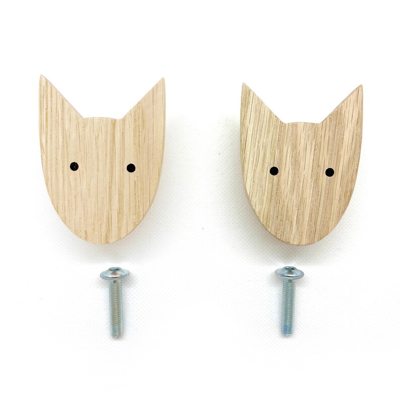 Animal Handles for Children's Furniture Made of Untreated Etsy