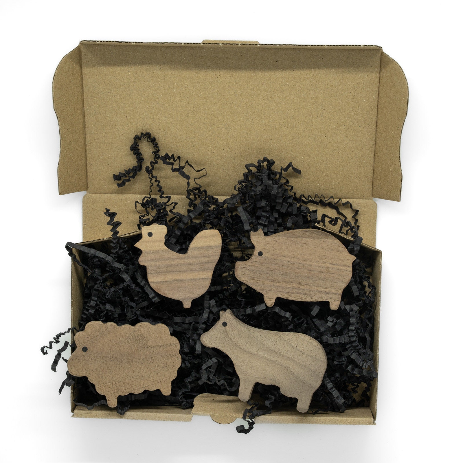 Ganci Da Parete A Forma Di Testa Di Animale – Set 3 Pezzi: Cavallo, Mucca, Maiale – Legno Dipinto A Mano Con Ganci In Metallo – Decorazione Per Cameretta E Ingresso - 3