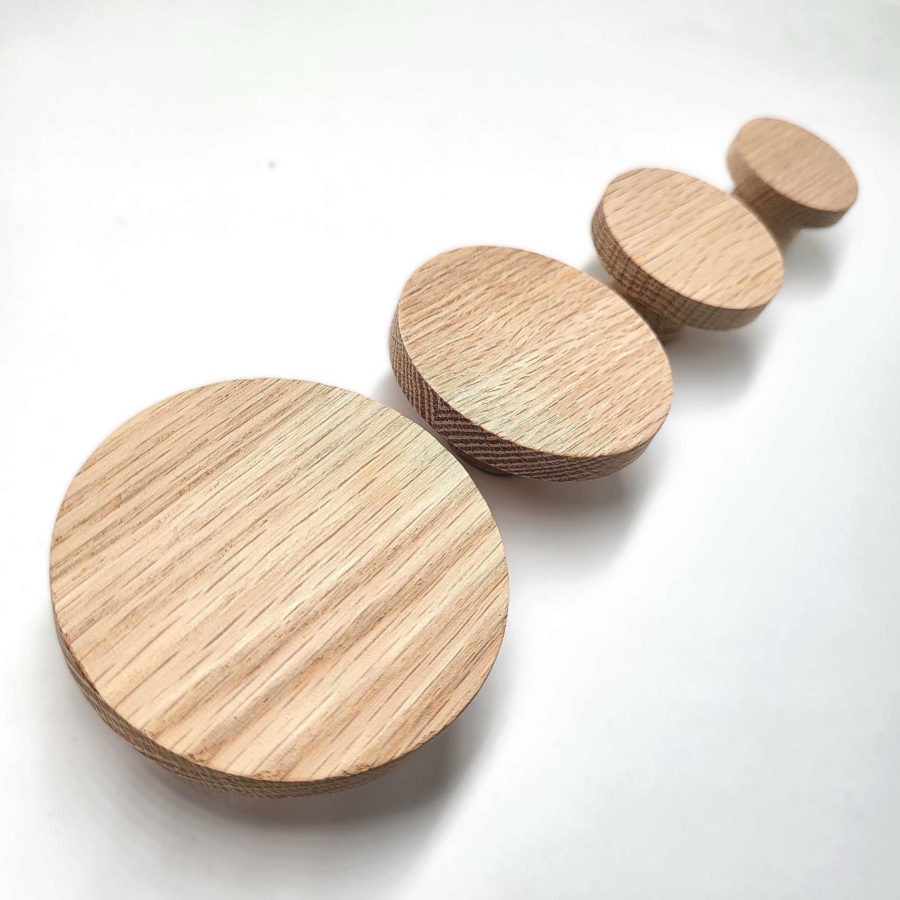 2 Piezas De Madera Mango Tirón Perillas, Gabinete Armario Cajón Manijas