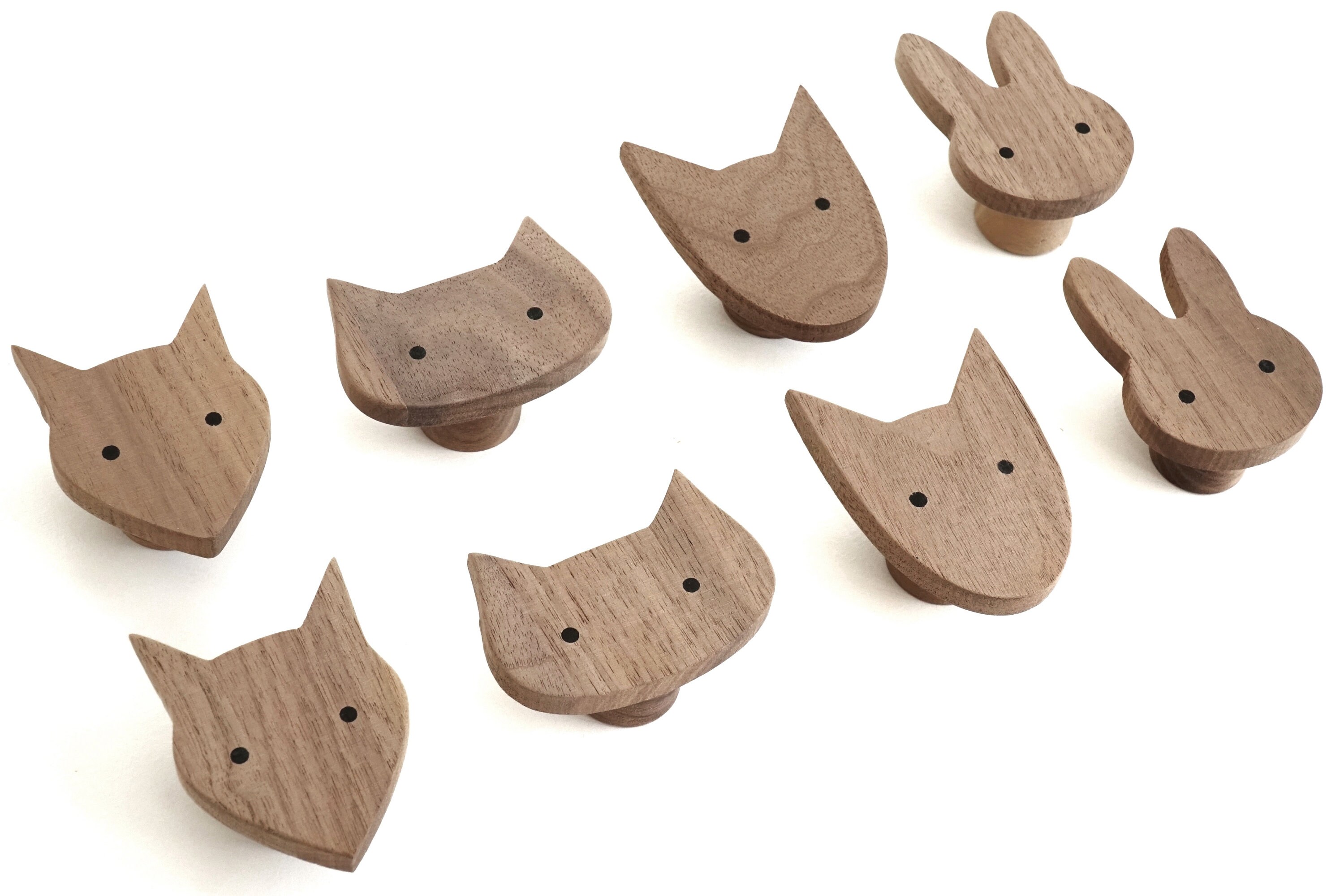 Animal handles for children's furniture made of untreated Etsy