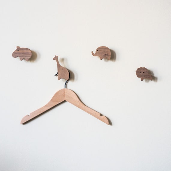 Wooden animal wall hooks clearance