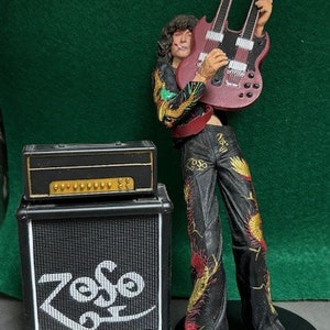 Jimmy Page Action Figure W/ Dragon Outfit & Double Neck Guitar