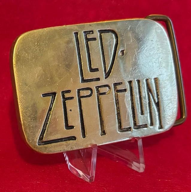 LED ZEPPELIN Brass Belt Buckle - 1977 - in Excellent  display picture 1