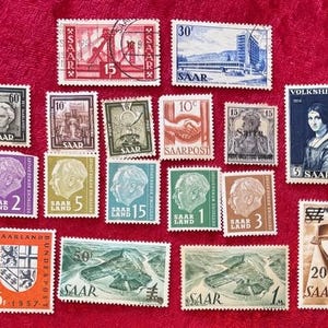 German Saarland Stamps - 17 stamps total - In nice canceled condition
