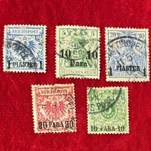 German Colonial Stamps - &quot;TURKEY&quot;  Lot 050 consists of five different stamps