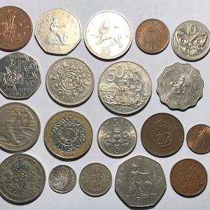 WORLD COINS lot 030 - 19 coins from UK - Includes Isle of Man, Hong Kong, New Zealand, Commemoratives and more
