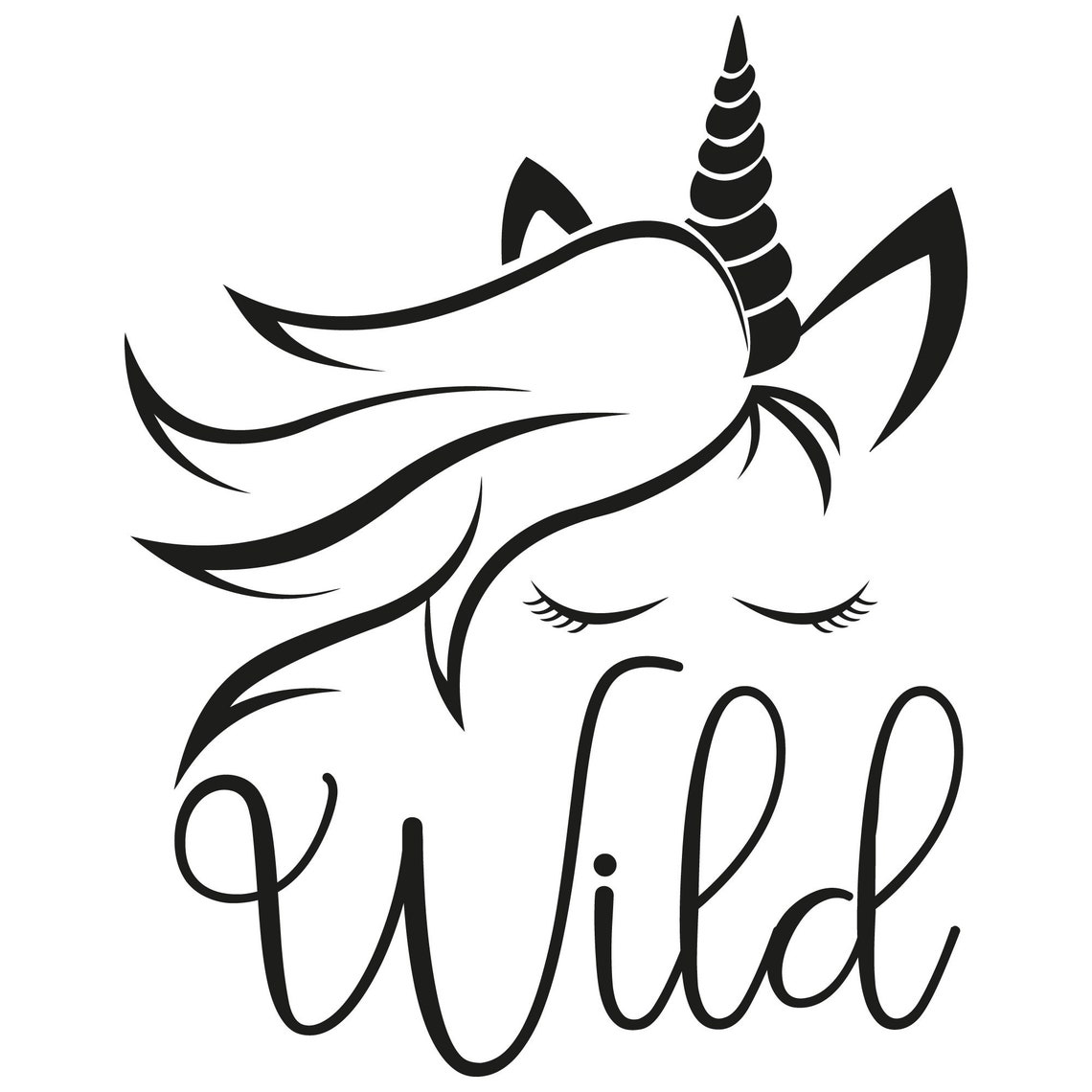 Wild Unicorn SVG Files for Cricut / Silhouette Cut Files / | Etsy