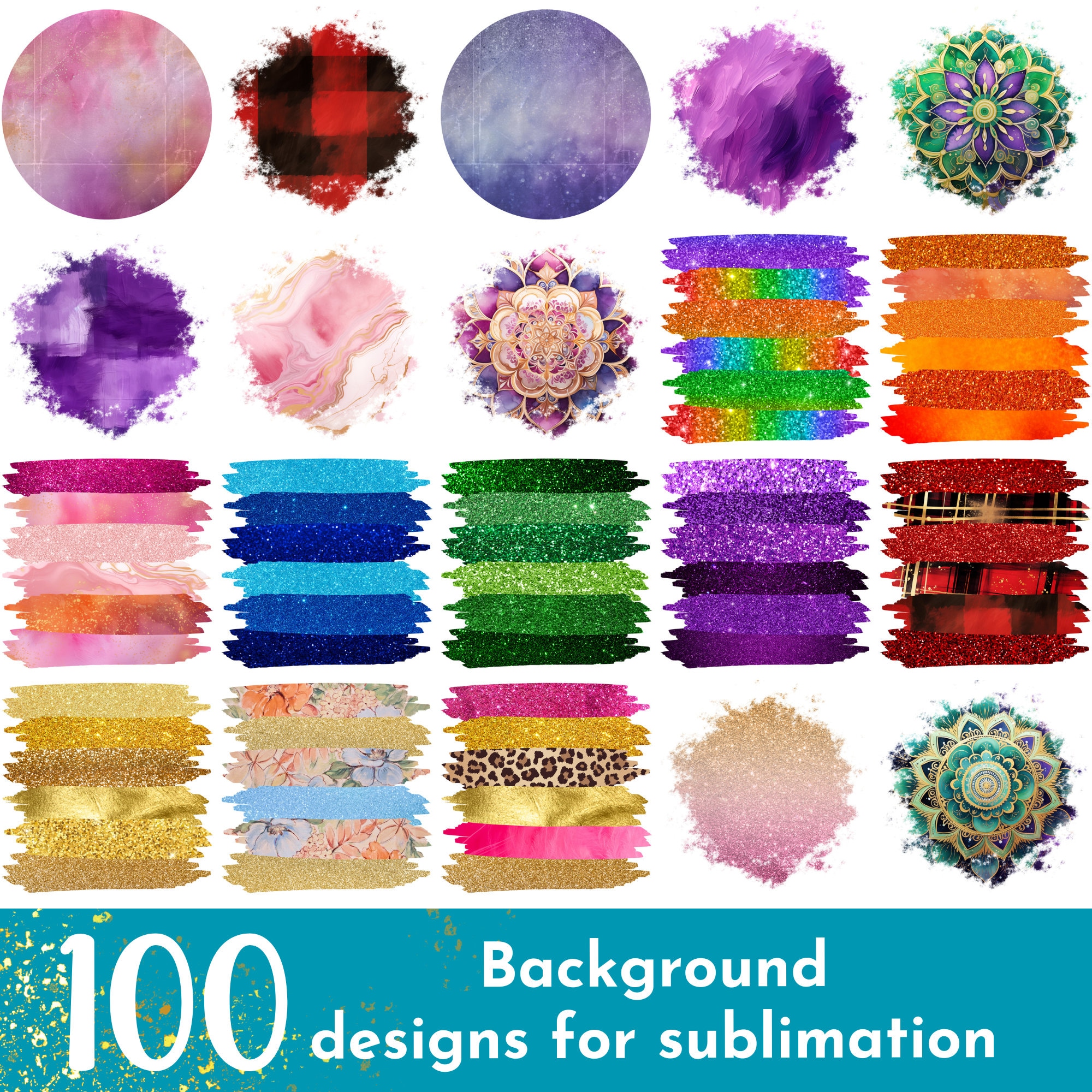 Sublimtion Backround Sublimation Background Bundle - 100 PNG Sublimation Designs ...