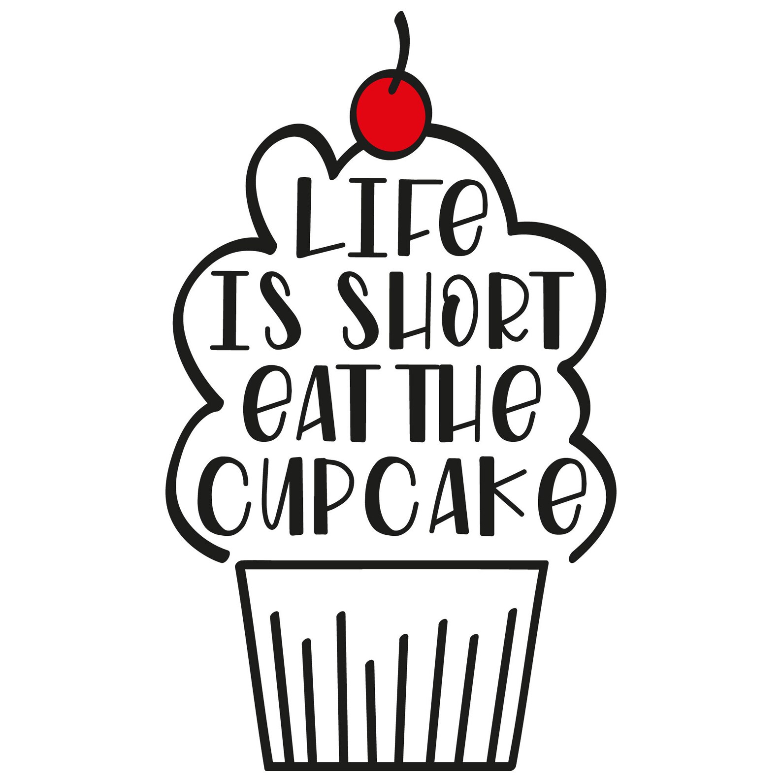 Life Is Short Eat The Cake Quote SVG files for Cricut / Etsy
