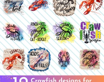 Crawfish PNG designs for sublimation - Crawfish season - Crawfish boil - Crawfish shirt - Mardi gras crawfish - Clipart, sublimation tumbler