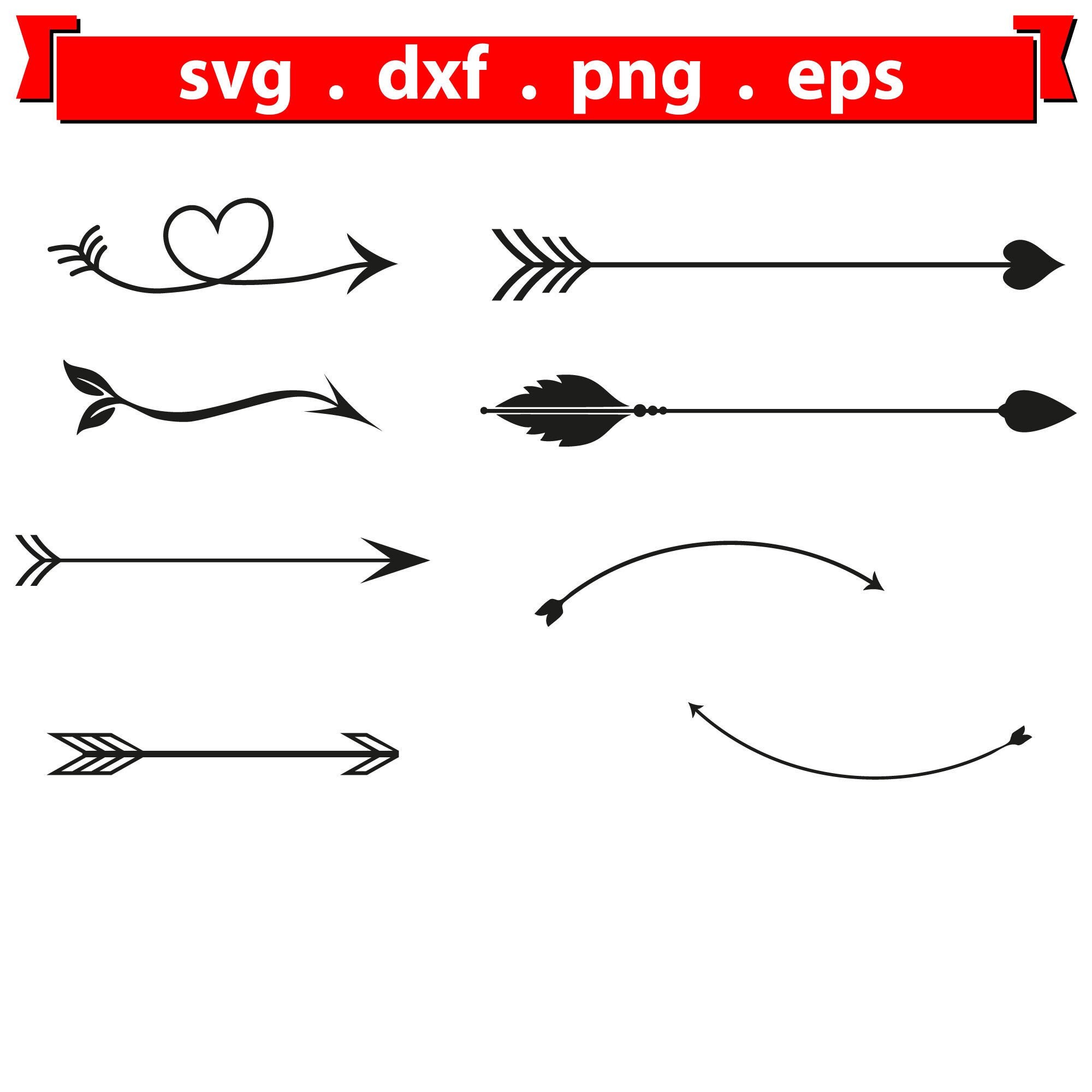 Flechas SVG archivos para Cricut / Silhouette archivos de | Etsy