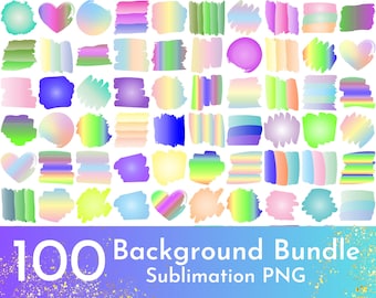 Brushstroke Sublimation Backgrounds – 100 PNG Designs (Digital Download)