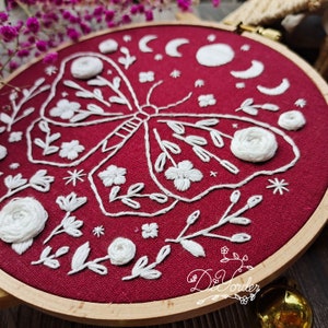 Mandala Simple embroidery kit beginner-Embroidery funny-Embroidery kit flower-Birthday Gift-Handmade craft-Floss-Mandala pattern-sewing kit image 9