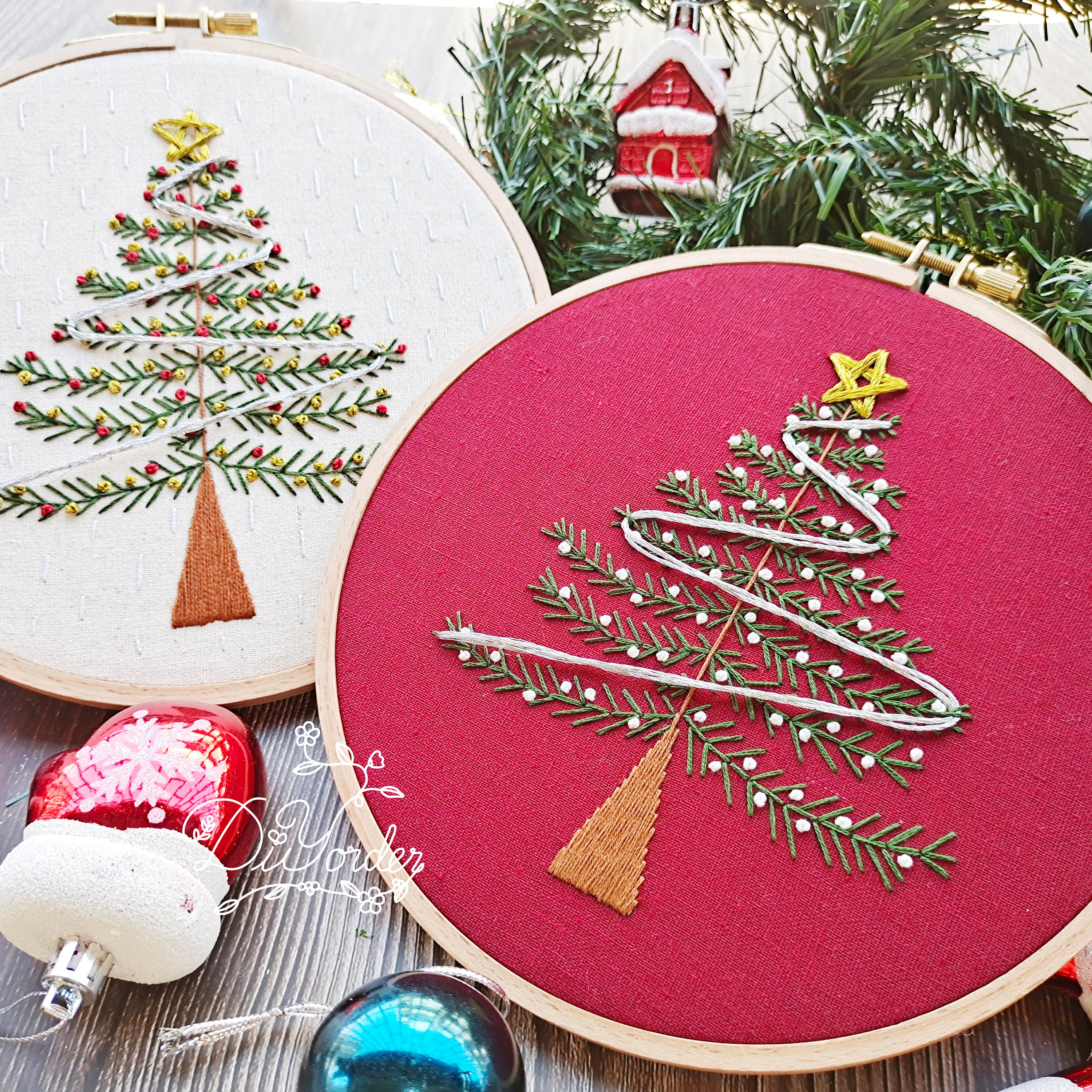 Kerst Borduurpakketten Kopen, borduren in Kerstsfeer | Lilian Creations