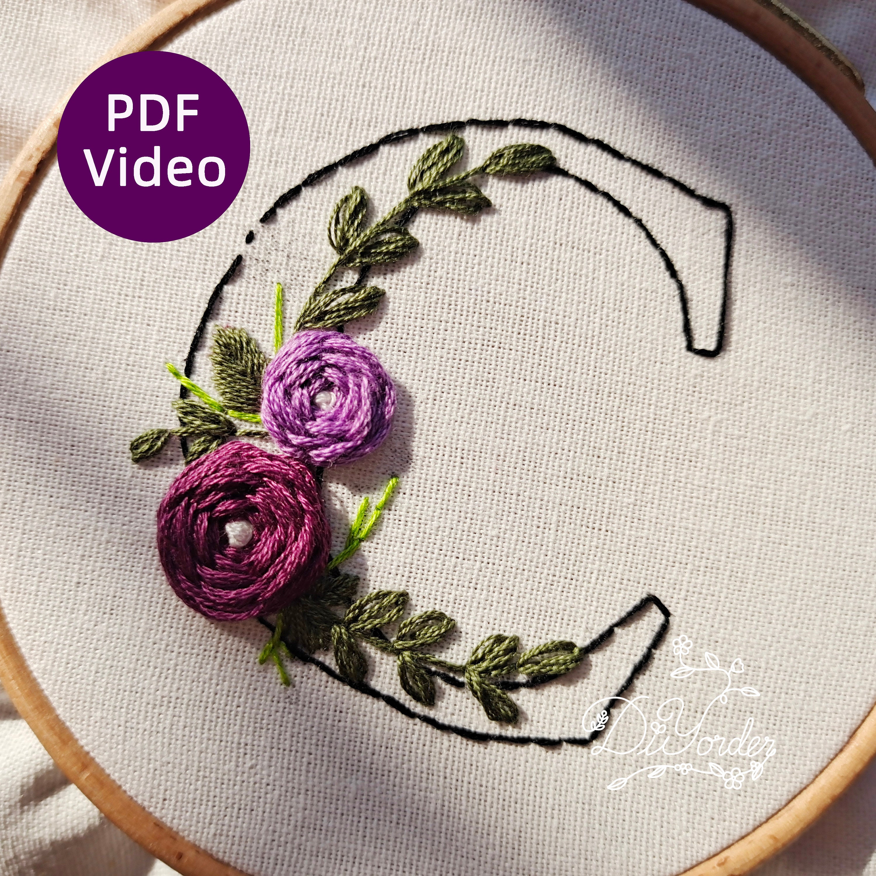 Monogram Letter C Embroidery Designs