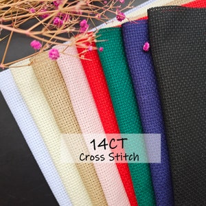 Cross Stitch 14CT Fabric, Fabric to Stitch, Cross Stitch Fabric, 14 count Cross Stitch,  Small Cut Cross Stitch, Christmas dectoration