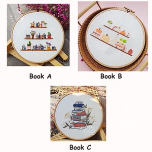 Books Flower Embroidery Kit Embroidery Kit-Flower Pattern book gift Birthday Gift Needlework craft-gift to her image 10
