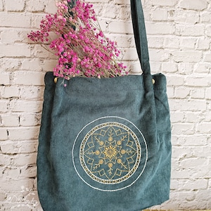 Mandala Embroidery Tote Bag: Hand-Stitched DIY Kit