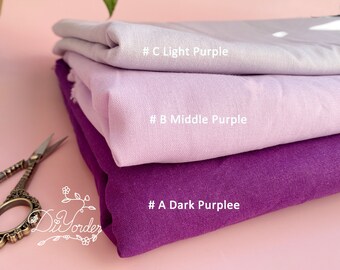Purple Cotton Linen Embroidery Fabric: DIY Needlework Cloth