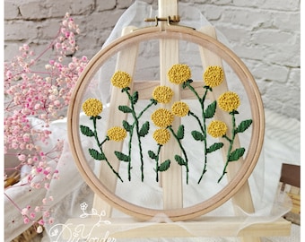 DIY Flower Embroidery Kit: Handmade Needlework Craft