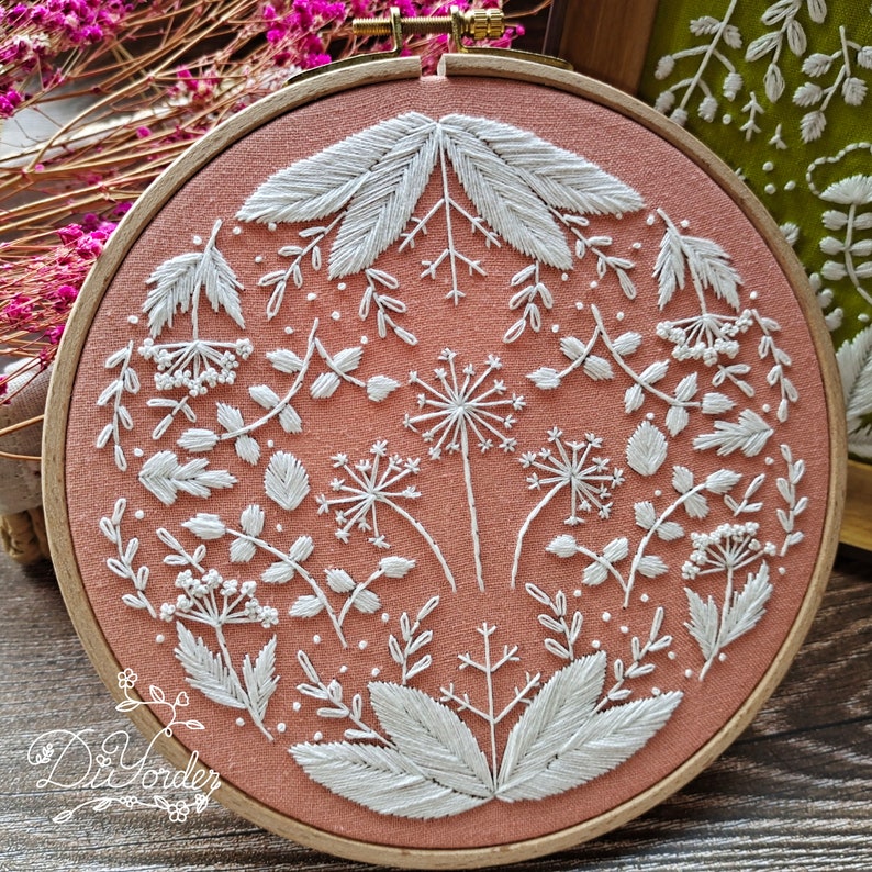 Mandala Simple embroidery kit beginner-Embroidery funny-Embroidery kit flower-Birthday Gift-Handmade craft-Floss-Mandala pattern-sewing kit image 2
