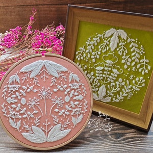 Mandala Simple embroidery kit beginner-Embroidery funny-Embroidery kit flower-Birthday Gift-Handmade craft-Floss-Mandala pattern-sewing kit