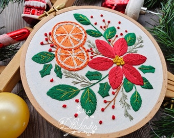 2023 Christmas flower embroidery kit-Christmas gift- 2023 Christmas Snow