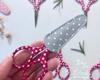 赤い水玉模様の刺繍用はさみ：クラフトフロス糸用はさみ - Etsy 日本