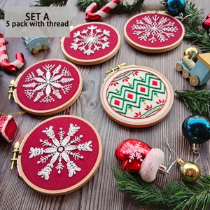 Ornament Kit, embroidery kits, Christmas ornament set,DIY Christmas gift ,Christmas design,Christmas Ornaments, Birthday Gift