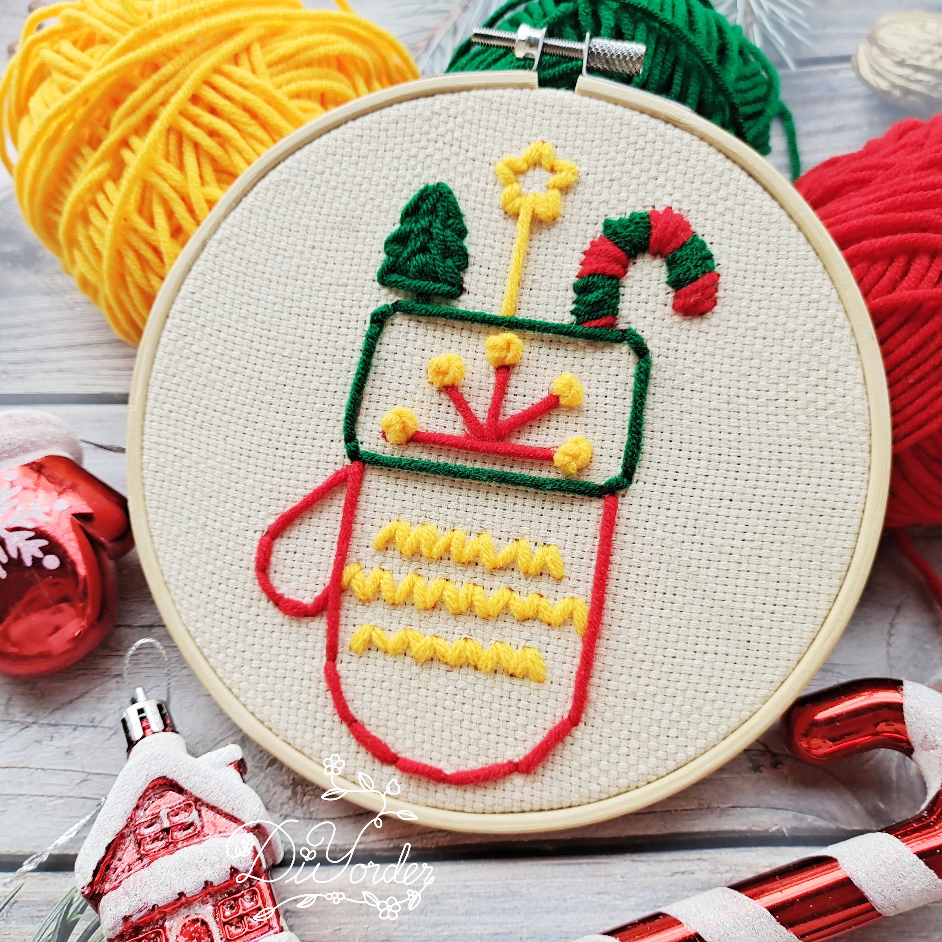Manualidades Navidad Bordado A Mano Bordado Navidad Adultos Kit Bordado Navidad 3 Piezas - Punto De Cruz Para Principiantes, Con Bastidor Regalo Bordado DIY Kit Manualidades Navidad Para Principiantes
