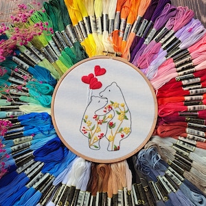50 Stk Bunte Stickgarn Knäuel (8,7y) - Stickgarn Floss - Nähen Flechten und Basteln Floss - Stickgarn