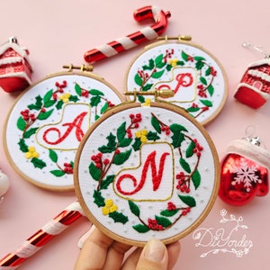 Best Wish Christmas ornament kit-Embroidery kit, Christmas DIY Craft kits,Christmas gift,Christmas Decoration,Christmas wall art, Gift