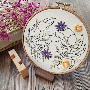 Embroidery Display-Embroidery Hoop Stand-Wood Hoop Stand-Display Stand for Embroidery Hoop Art-Hoop Art Display-Embroidery Hoop Prop image 5