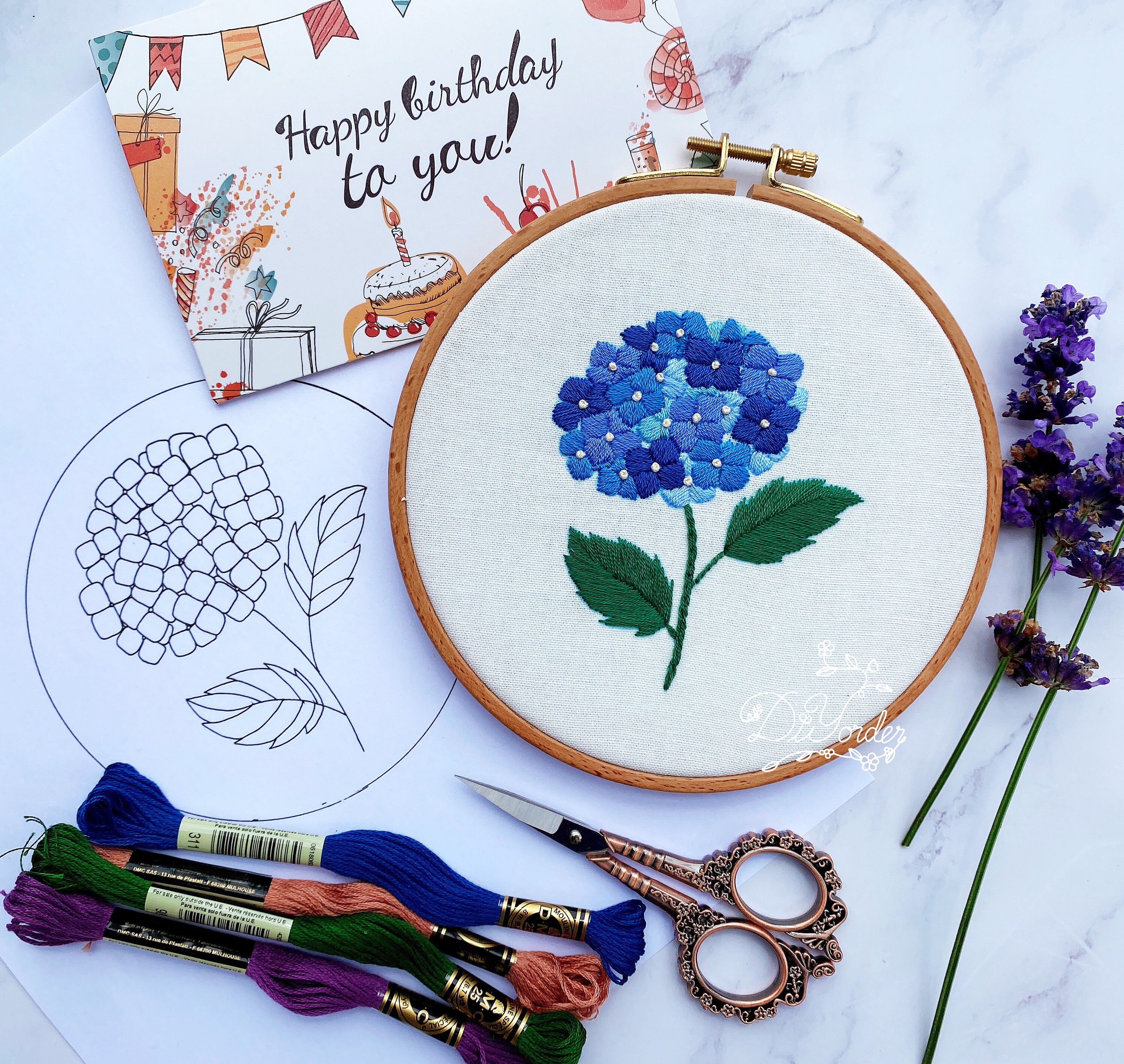 Hydrangea Embroidery Kit– Gather Goods Co.