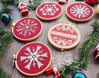 2025年クリスマスオーナメント刺繍キット：DIYホリデーデコレーション