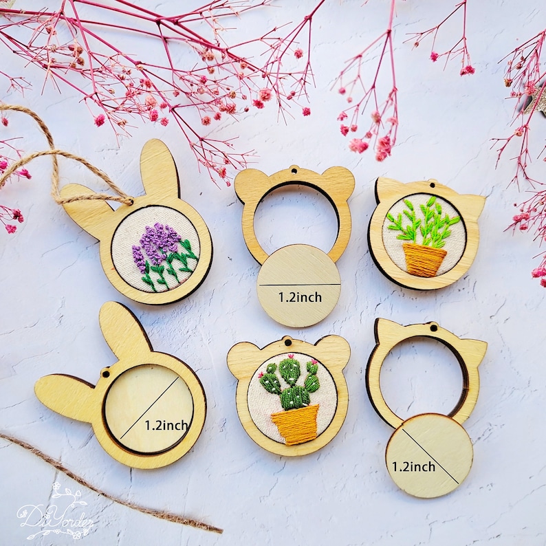 Mini Wooden Embroidery Hoop Kitmini Embroidery Frame cute Etsy