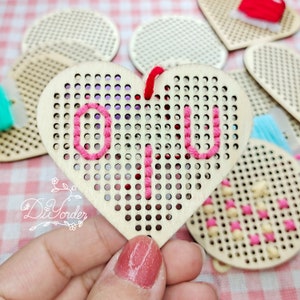 Kids Sewing Kit: Heart & Circle Needlework Craft - Learn to Sew