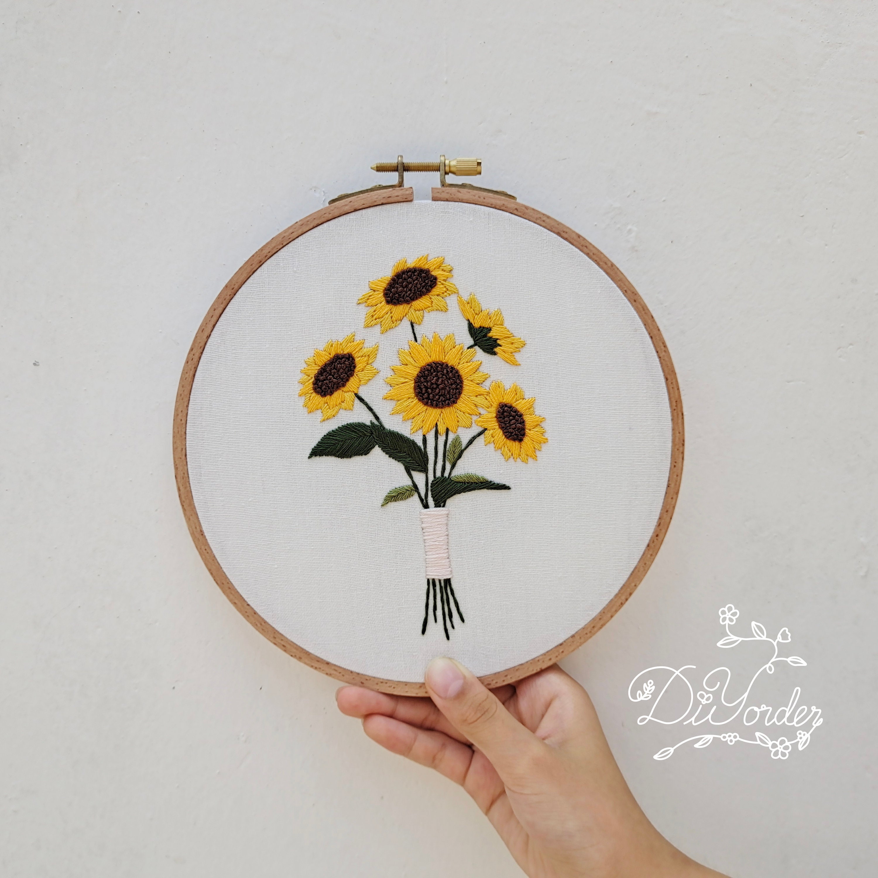 Bouquet Sunflower Embroidery-diy Craft-embroidery Kit