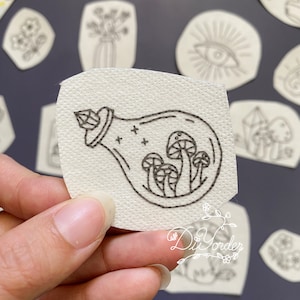 Zauberhafte Blumen arten Stick and Stitch, Taschensticker, Blumenstickerei PDF,DIY Kleiderstickerei, DIY Taschensticker, Stoffsticker
