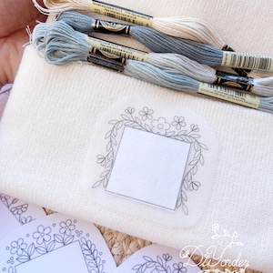 Blumen Beanie Hat Stickerei Aufkleber - Waschbar Stick und Stitch