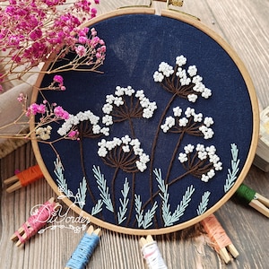 タンポポ刺繍クラフトキット - 手刺繍キット - 母の日ギフト - プレプリント生地 - 誕生日ギフト - キッズクラフト - 針仕事 - フープアート
