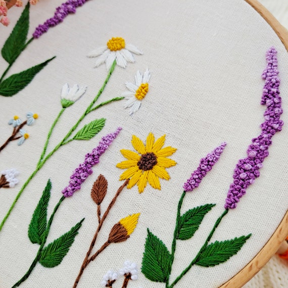 How to make a print and stitch embroidery hoop gift