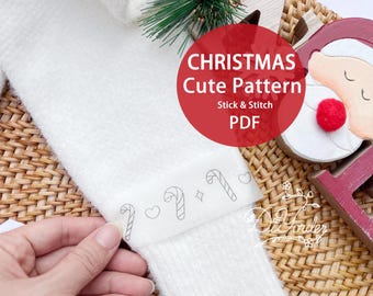 Cloths Christmas Embroidery Pattern: Stick and Stitch Designs (PDF)
