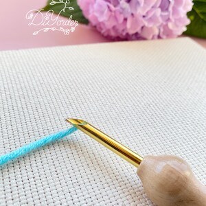 10x10 inch punch needle frame Pre-Stretched Monks Cloth Frame for Punch Needle kit-punch needle cloths Monks Cloth Frame-Punch needle image 3