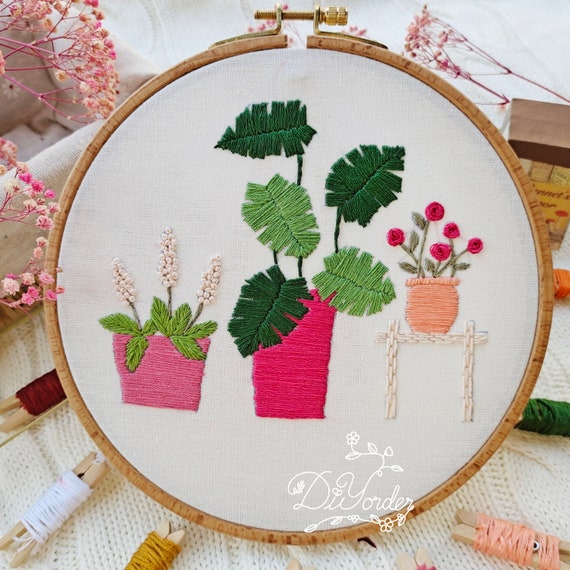 Leaf Punch Needle Kit for Beginner / Embroidery Starter Kit