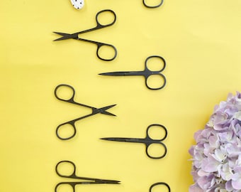 Black color Craft Scissors, Embroidery Scissors, Easy Scissors, Handmade Scissors Scissors, Floss Scissors, Thread Scissors-little Scissors