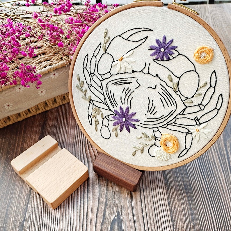 Embroidery Display-Embroidery Hoop Stand-Wood Hoop Stand-Display Stand for Embroidery Hoop Art-Hoop Art Display-Embroidery Hoop Prop image 2